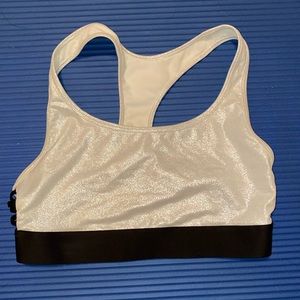 VS Sparkly White Sports Bra